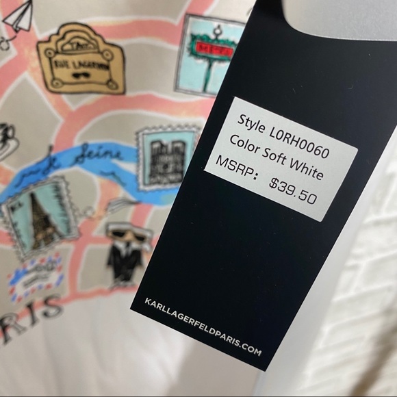 NWT Karl Lagerfeld Paris Graphic Tee Sz Small - Picture 8 of 9